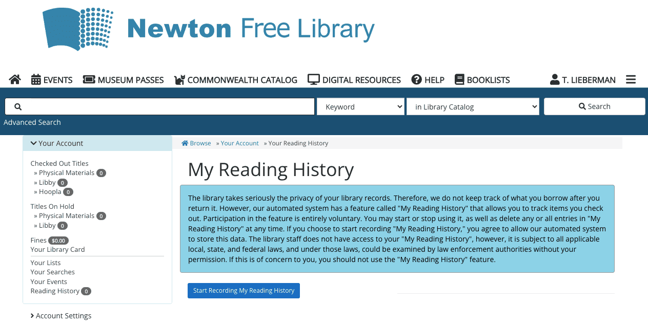 screenshot of the Newton Free Library page with the paragraph I already quoted within the post