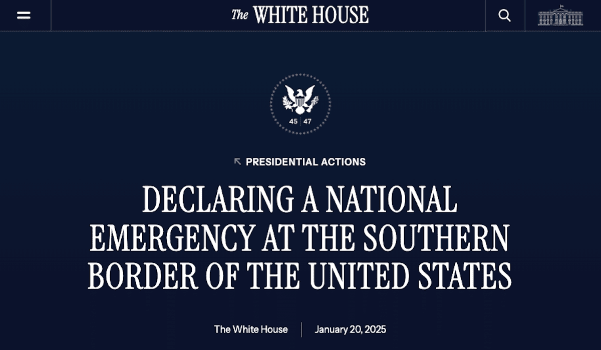Declaring a national emergency at the southern border of the United States