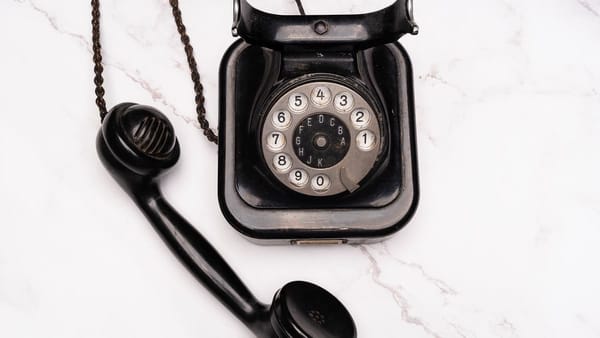 old black rotary phone