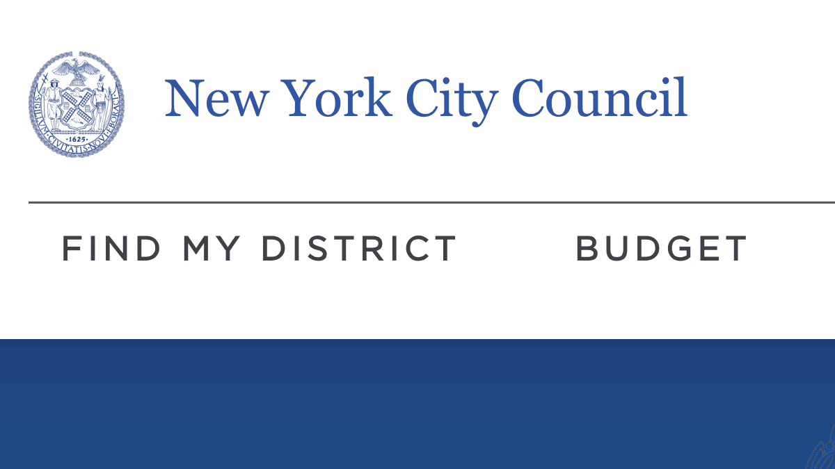 New York City Council website header