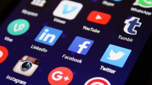 social media icons on a phone